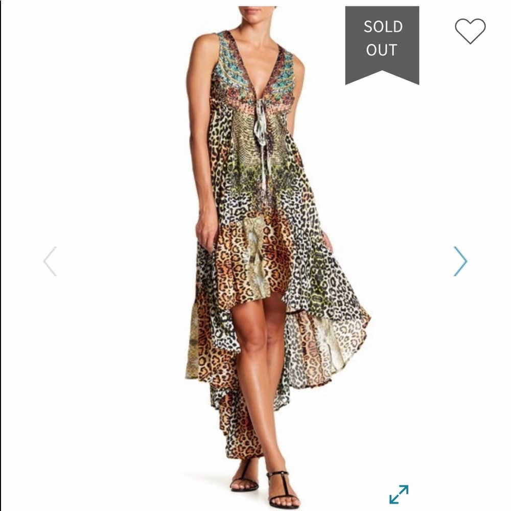 NWT La Moda Embellished Hi-Lo Cover-Up Dre…
